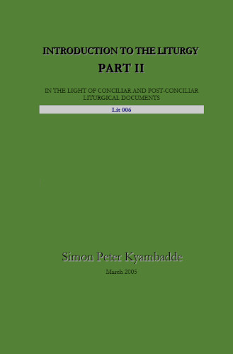 Cover of Introduction to Liturgy part II